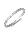 Bangle zirconia hearts silver - Stainless steel