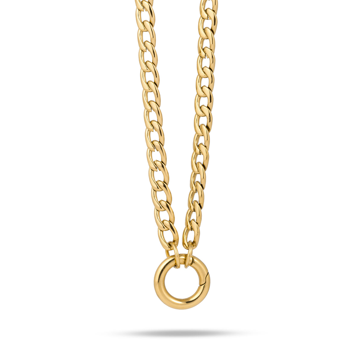 Loose letter & birthstone necklace gold - Personalized