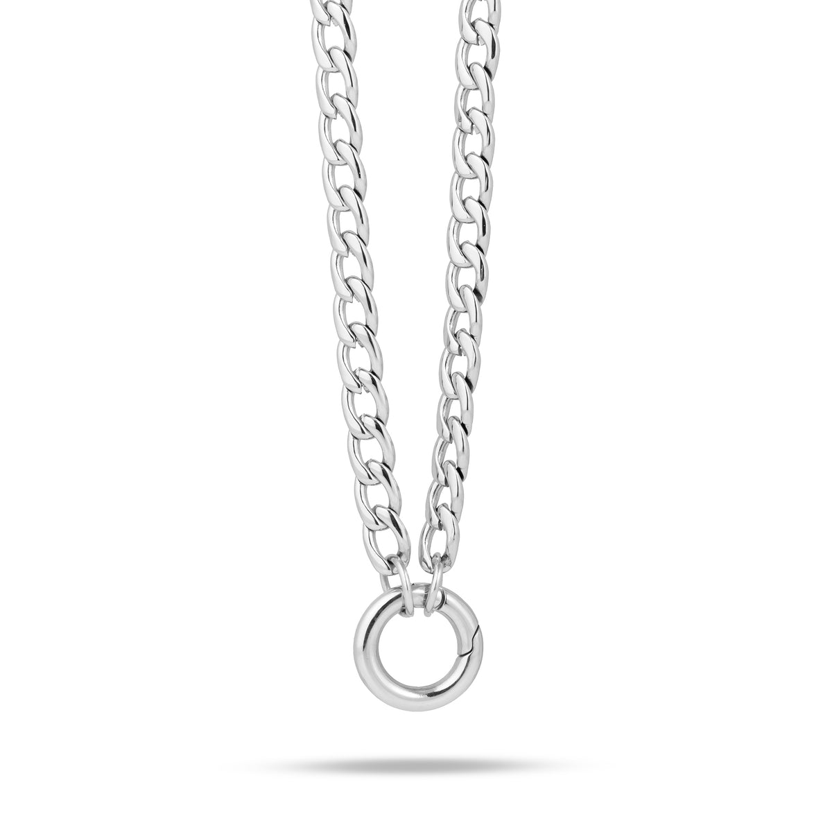 Loose letter & birthstone necklace silver - Personalized