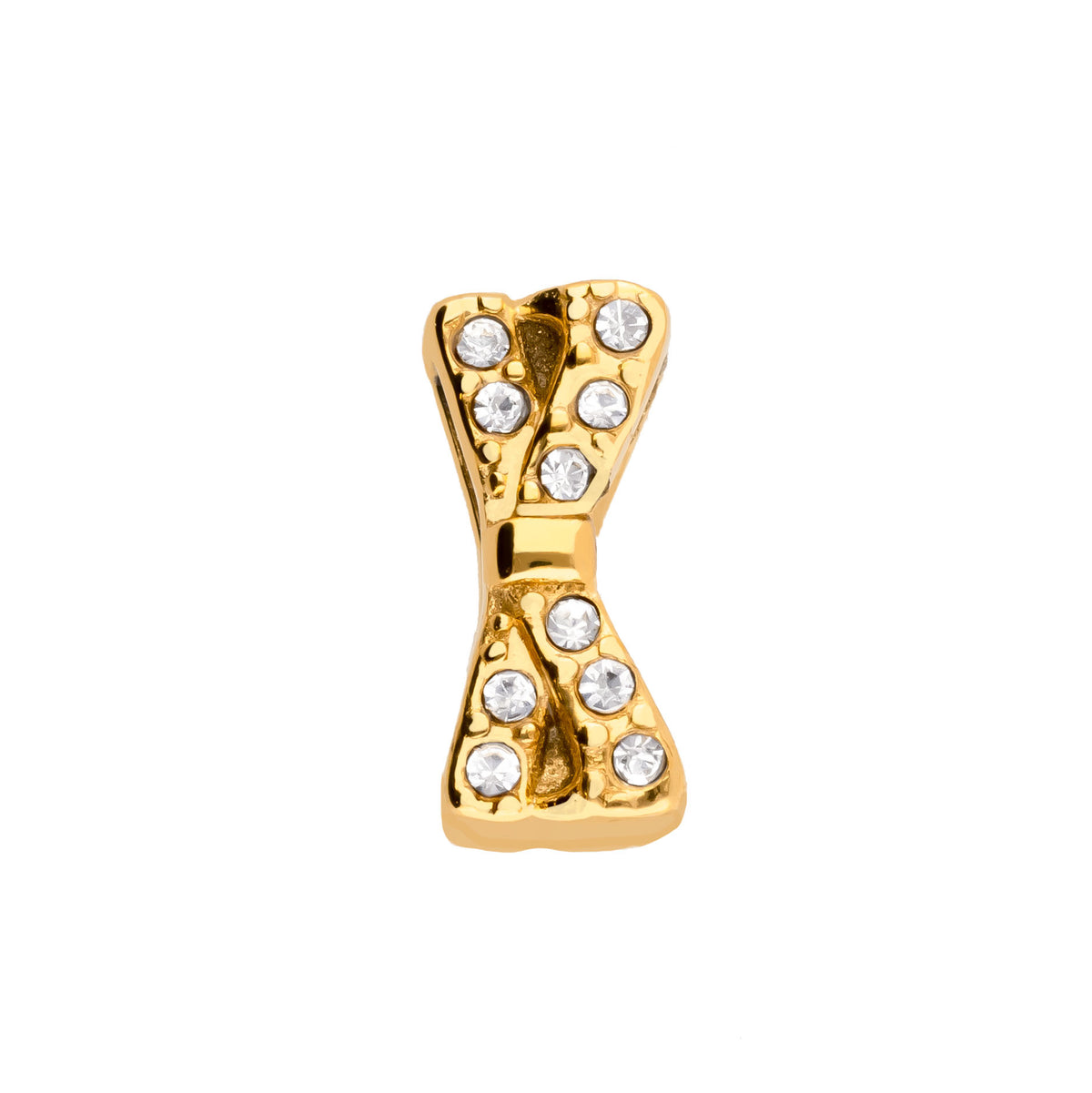 Mesh charm bow gold - Stainless steel