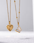 Sunray heart necklace gold