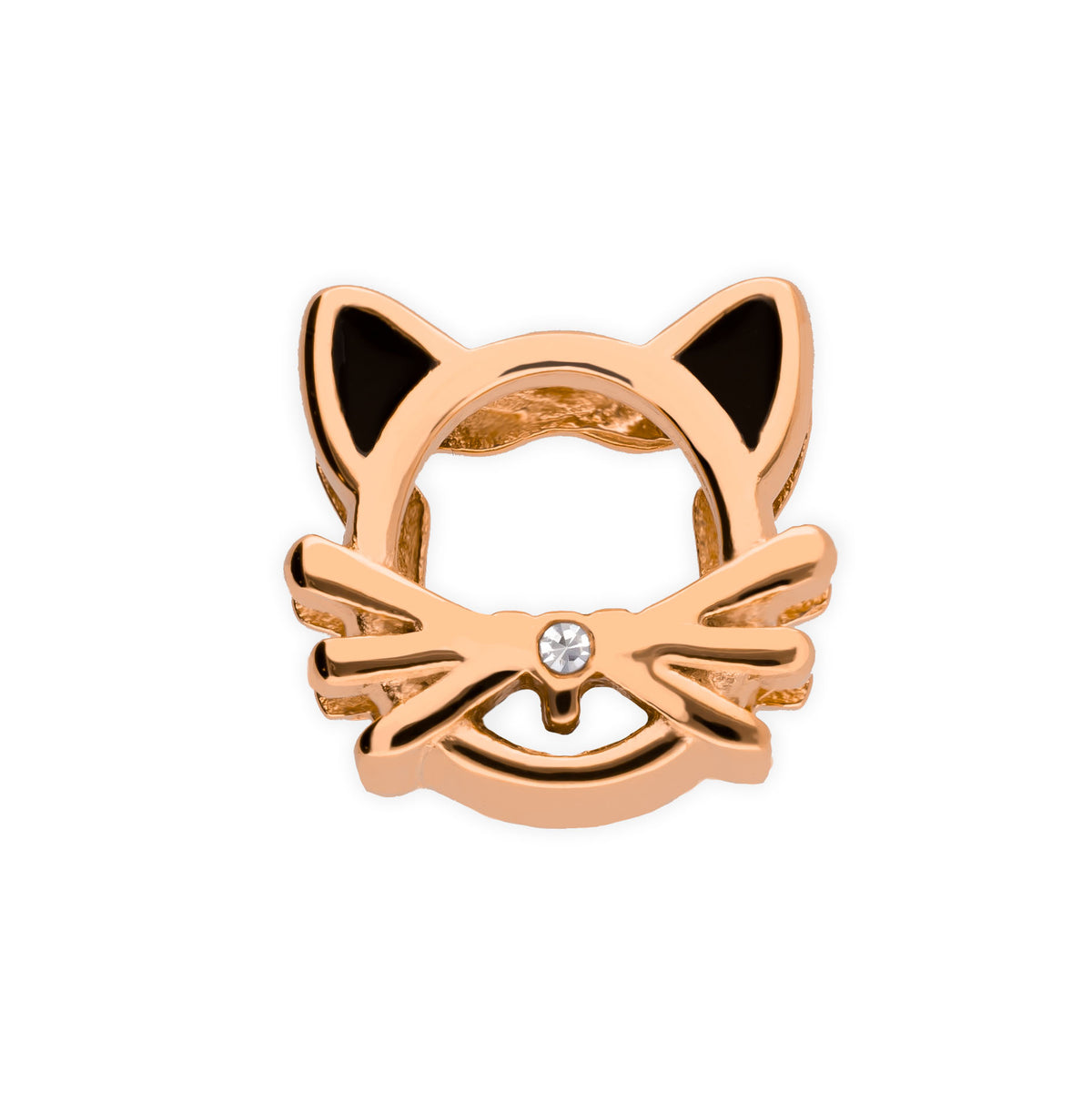 Mesh charm cat rosé gold - Stainless steel