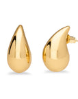 Chunky drop earring gold - Stainless steel