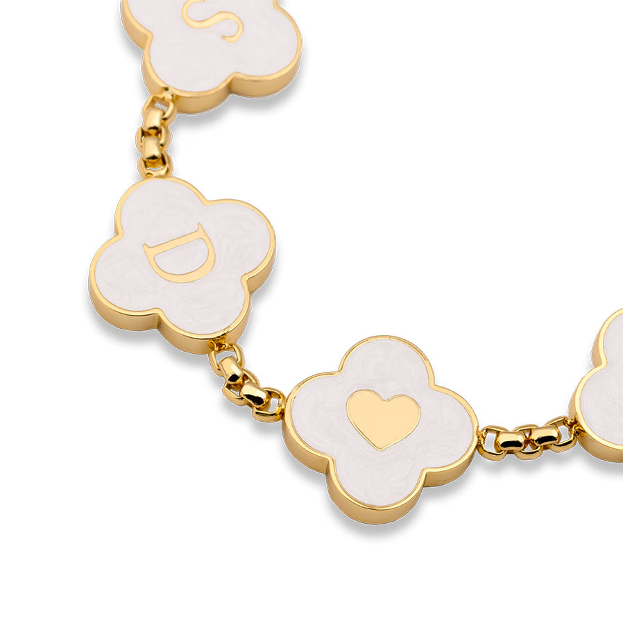 Clover seashell bracelet gold 18K - Tarnish free