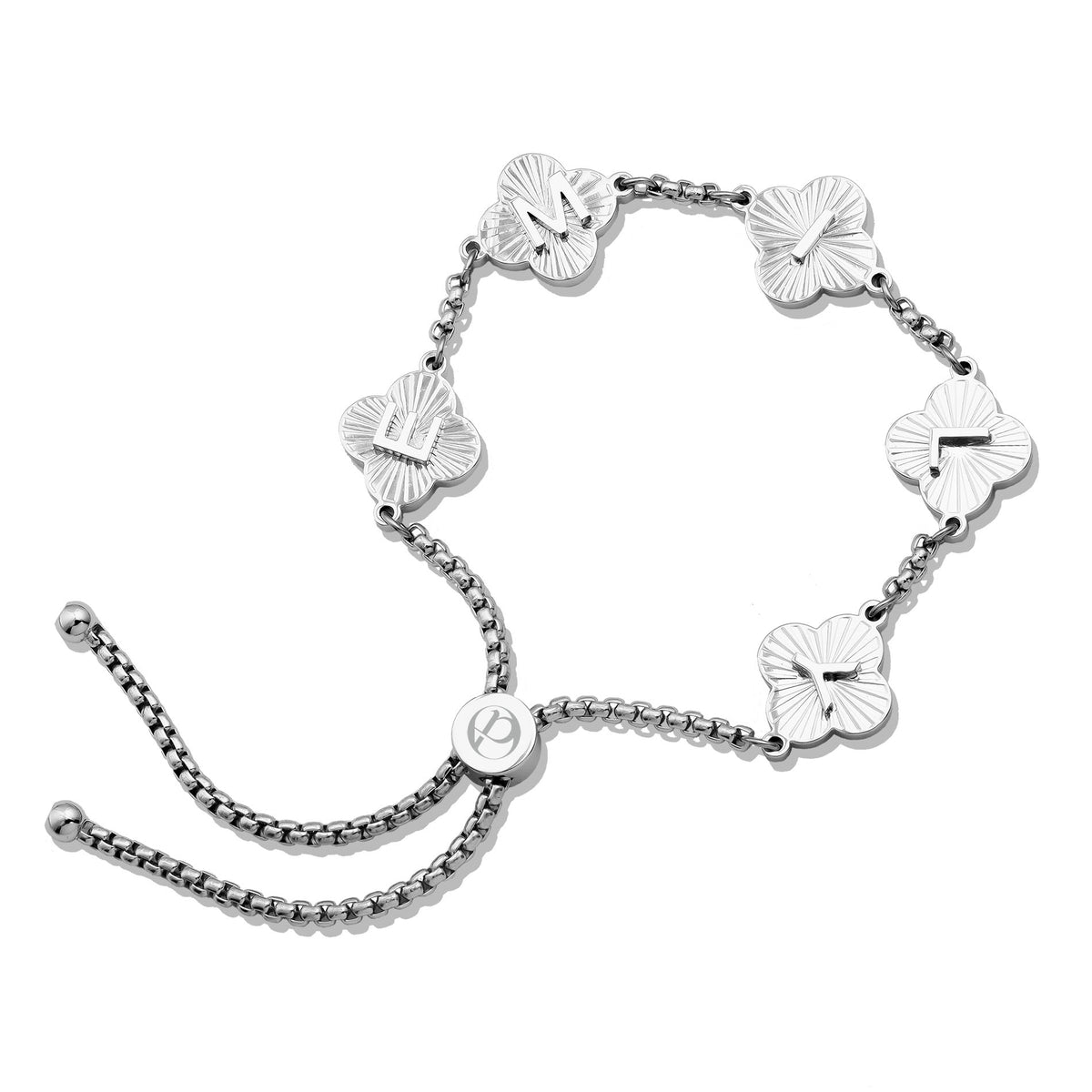 Clover sunrise bracelet silver - Personalized