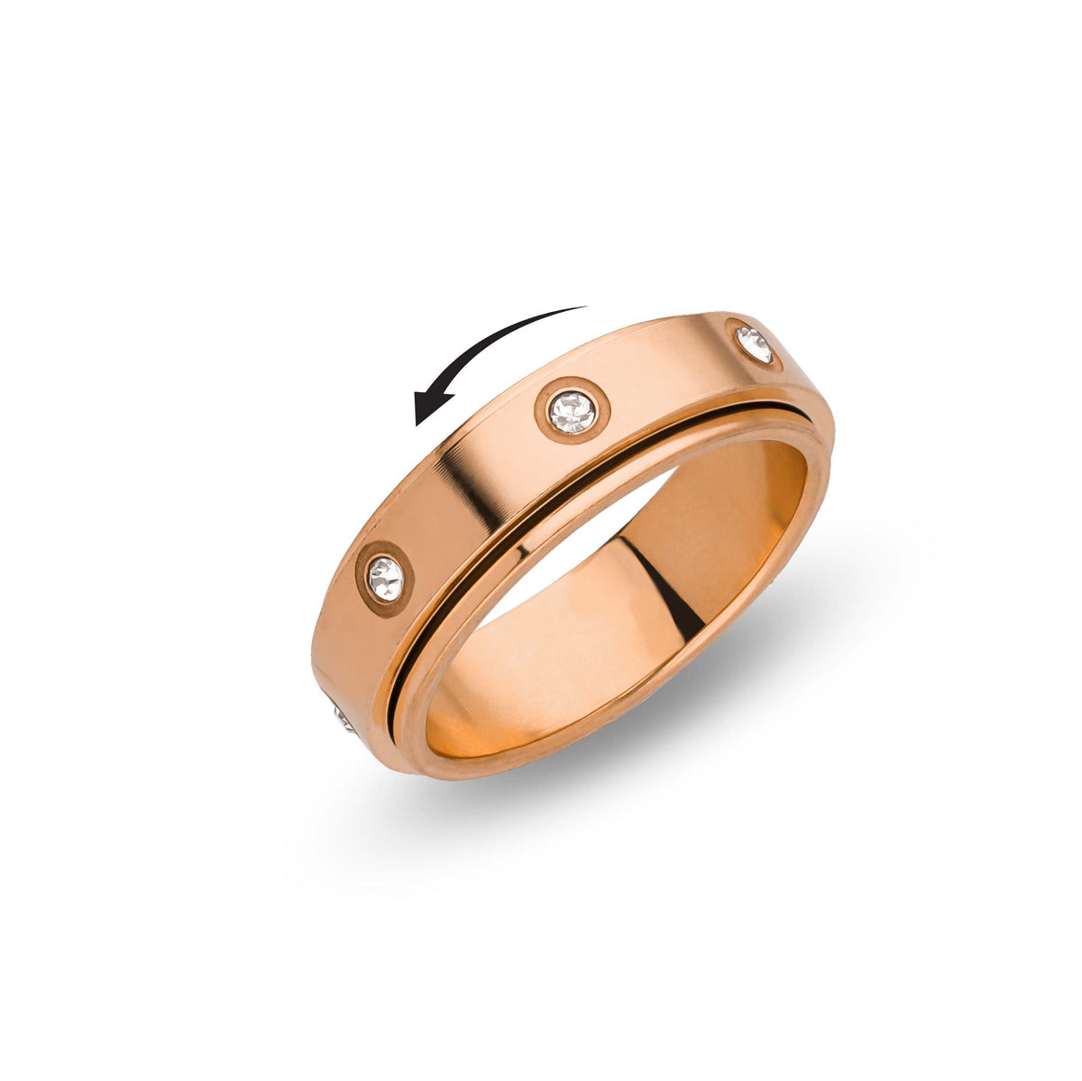 Fidget blend ring rosé gold - Stainless steel