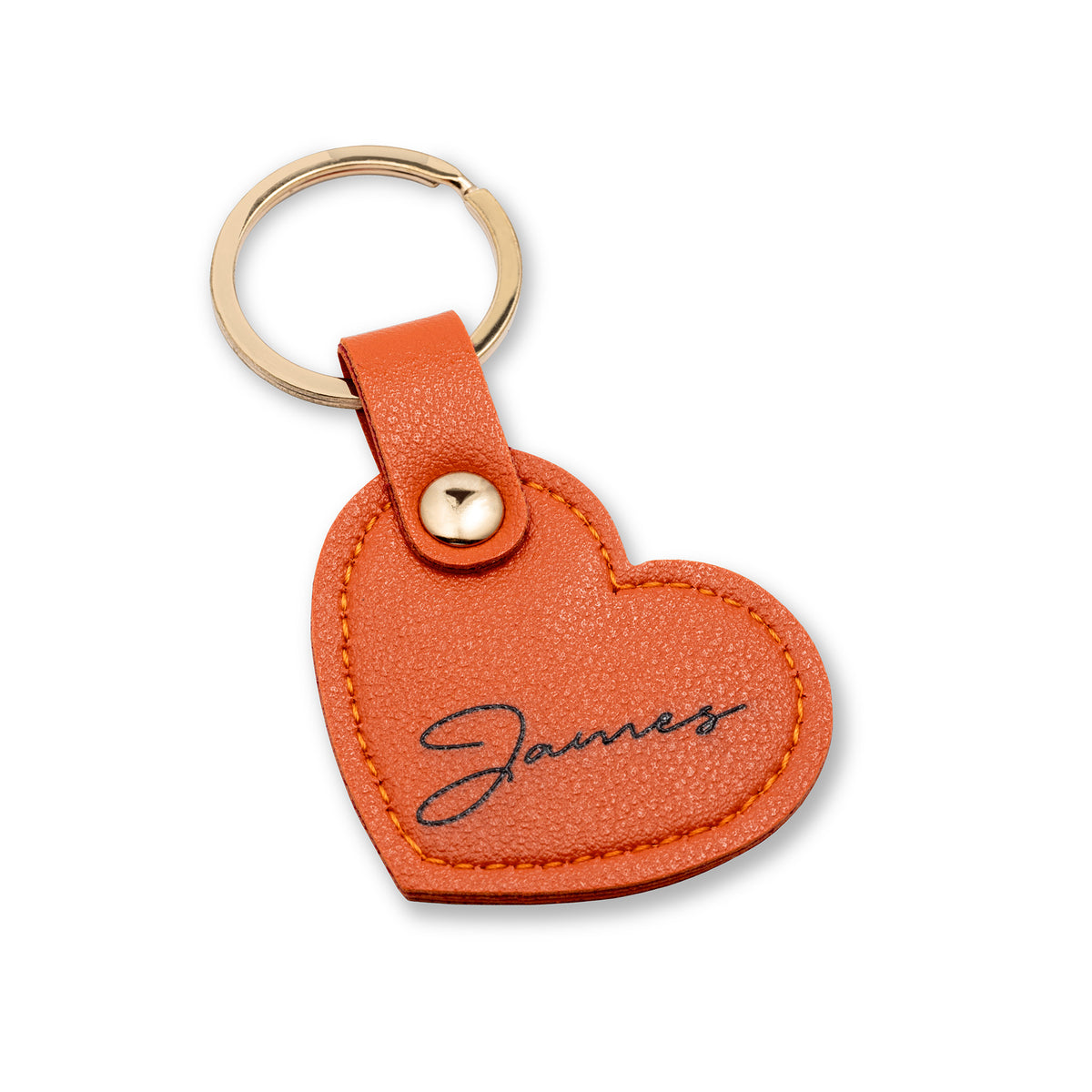 Heart Keychain Orange - Personalized