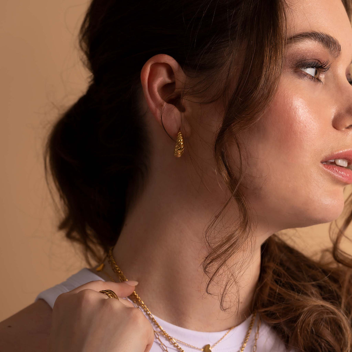 Croissant earring - No discoloration