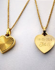 Sunray heart necklace gold