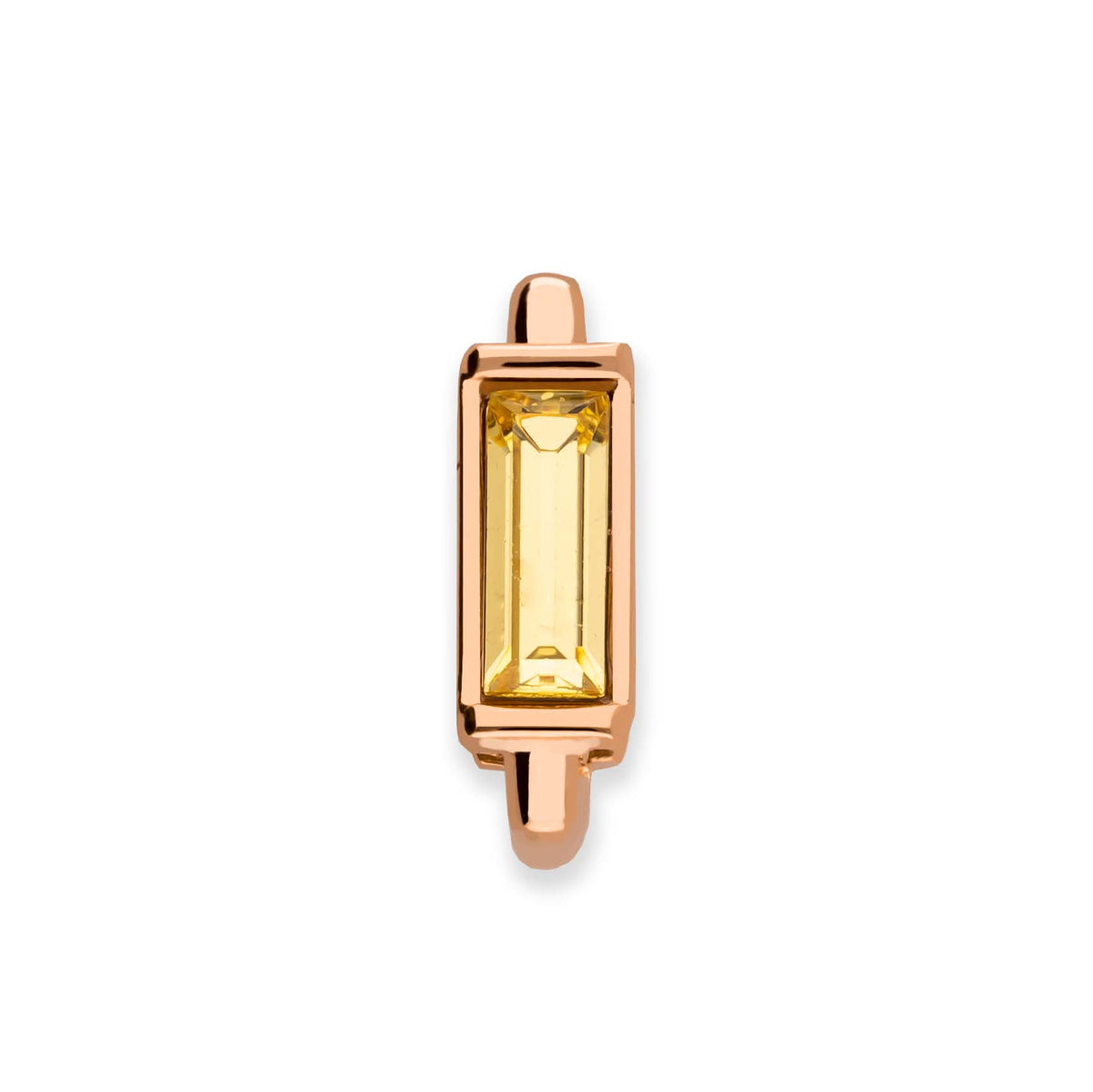 Mesh charm topaz rosé gold - Stainless steel