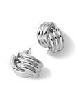 Twist stud earring silver - Stainless steel