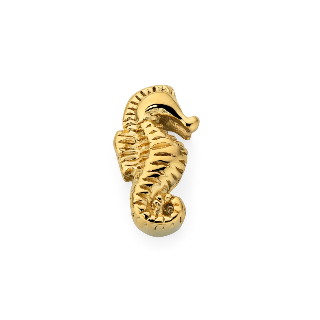 Mesh charm sea horse gold - Stainless steel