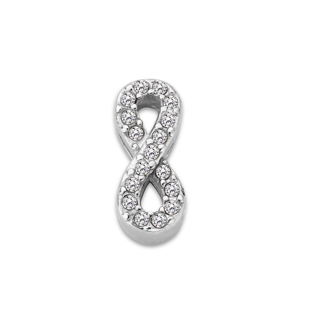 Mesh charm infinity stones silver - Stainless steel