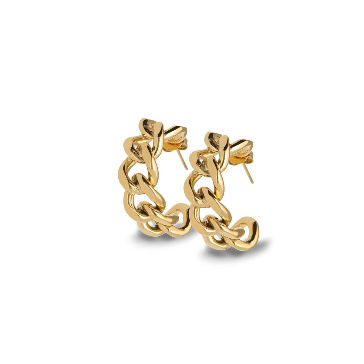 Chain earring gold - Stainless steel