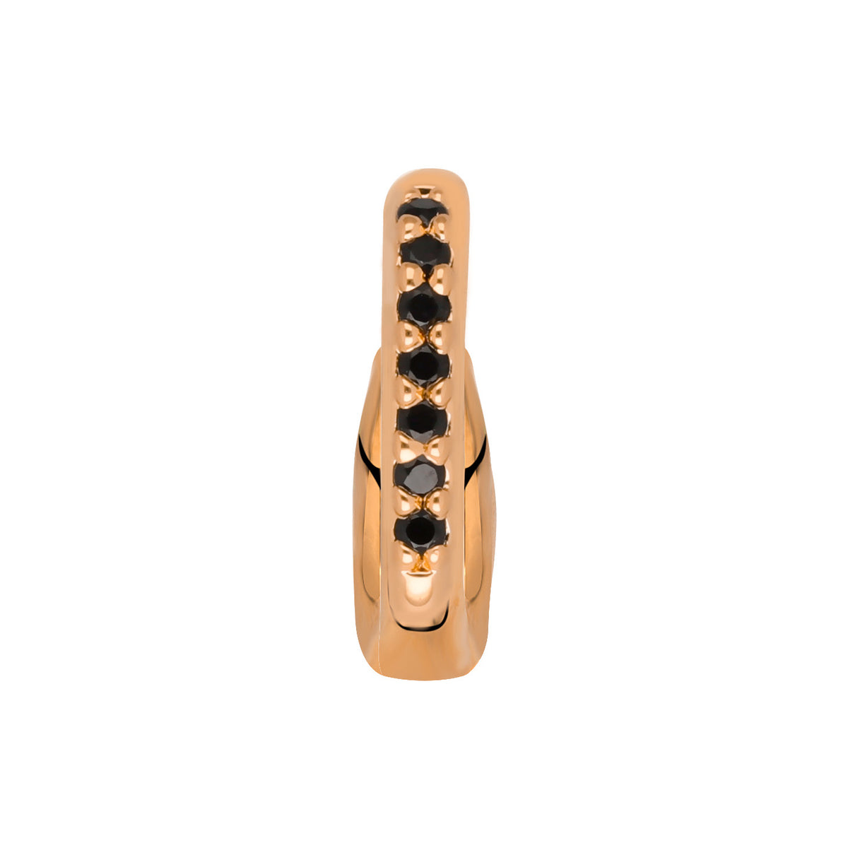 Clip black stones rosé gold - No discoloration