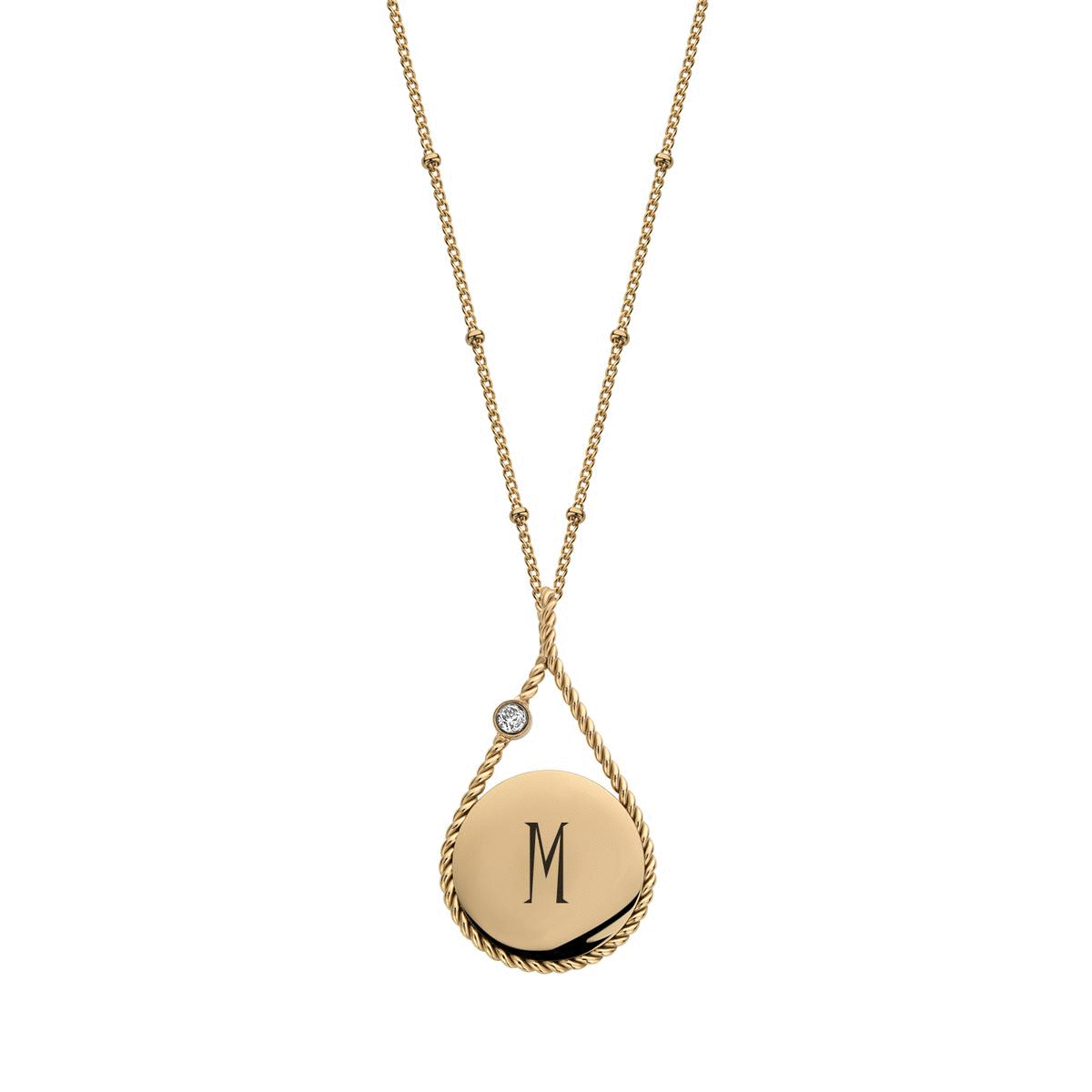 Initial coin rosé gold - Personalized