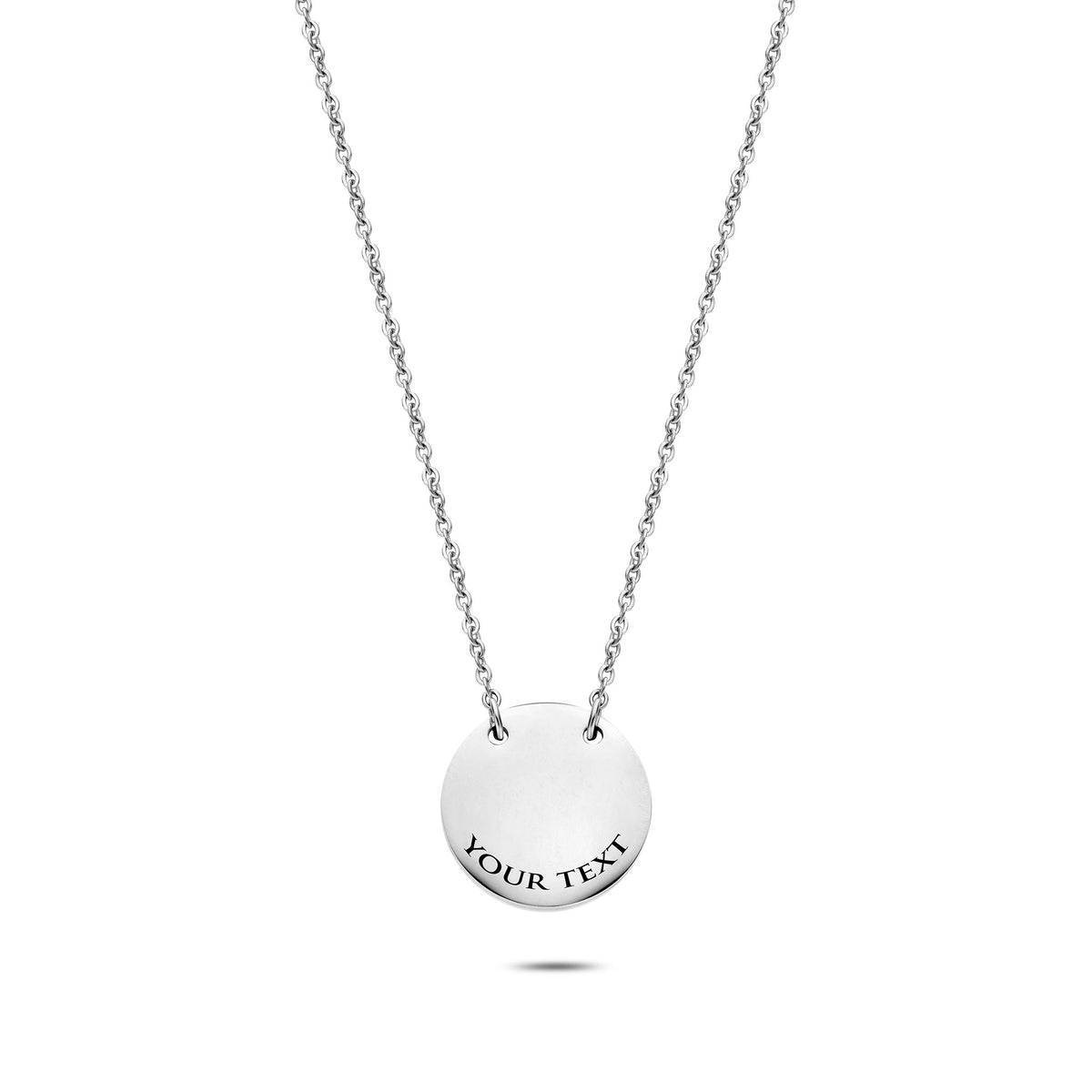 Coin necklace silver - Personalized