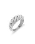 Croissant ring silver - Stainless steel