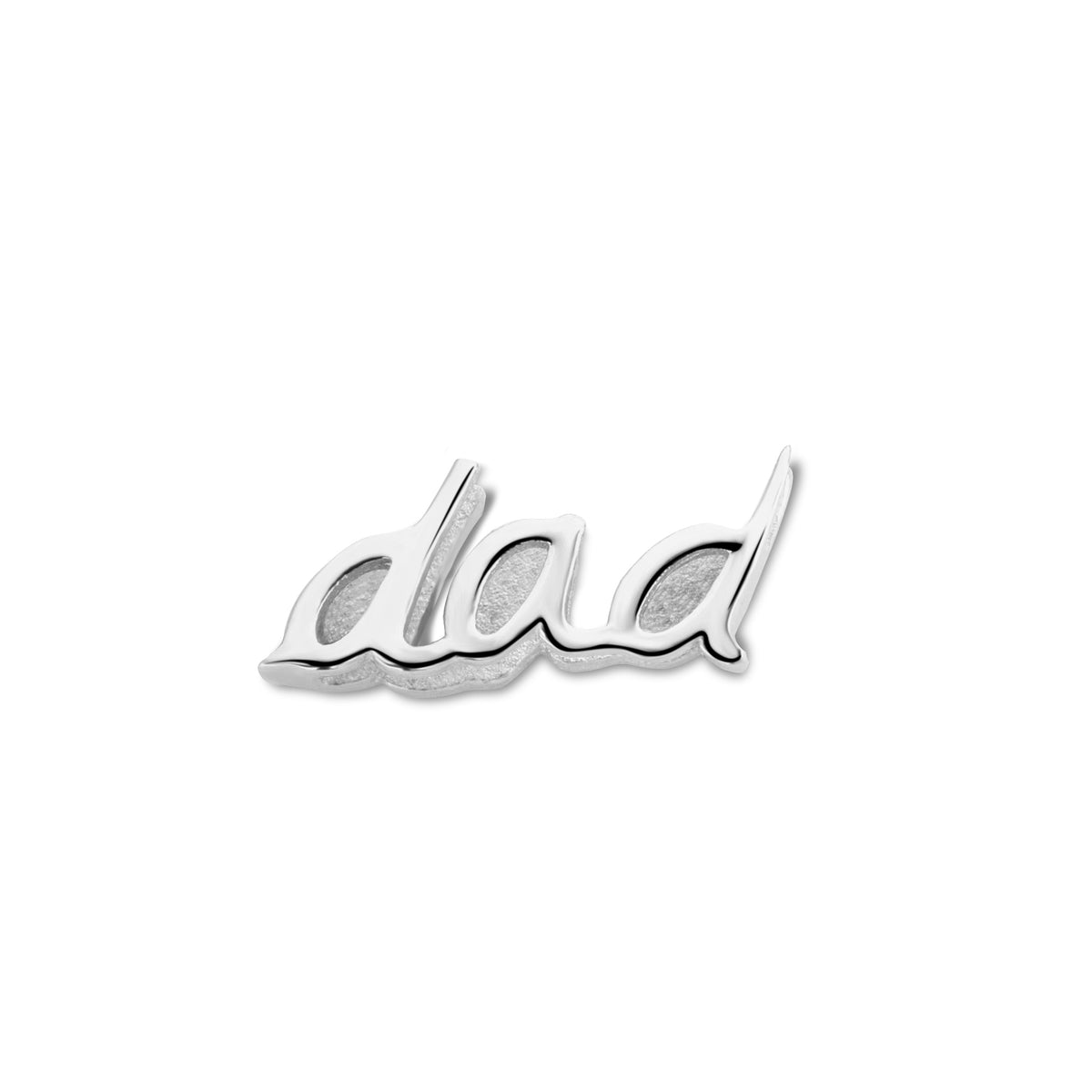 Mesh charm dad silver - Stainless steel