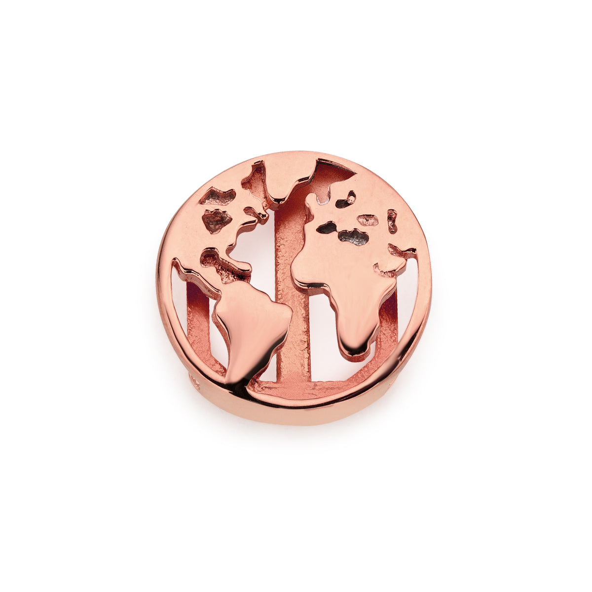 Mesh charm world rosé gold - Stainless steel