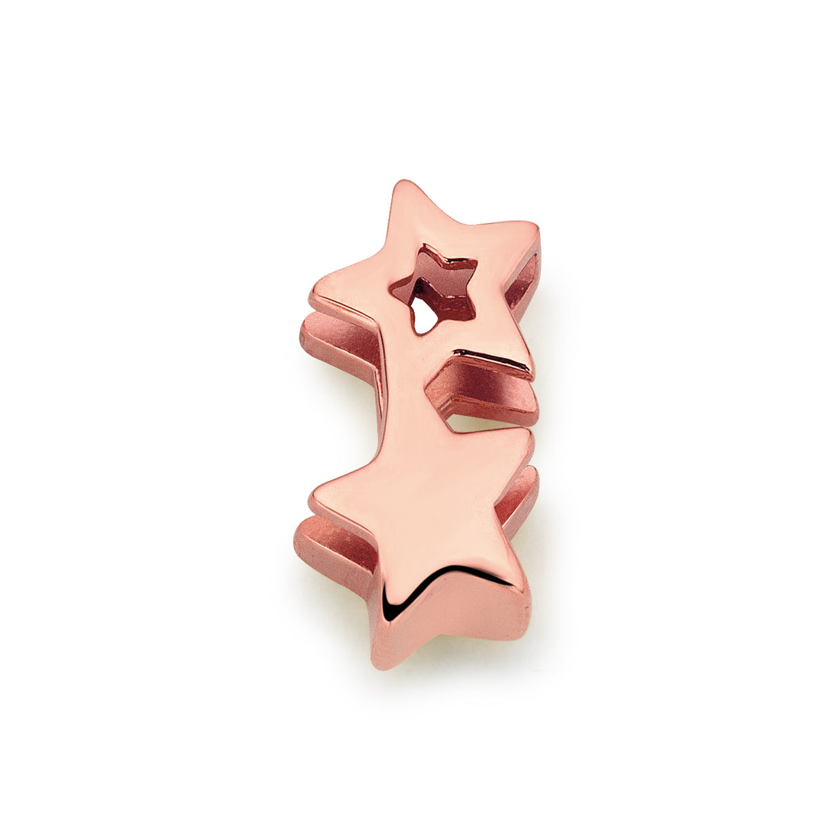 Mesh charm star rosé gold - Stainless steel