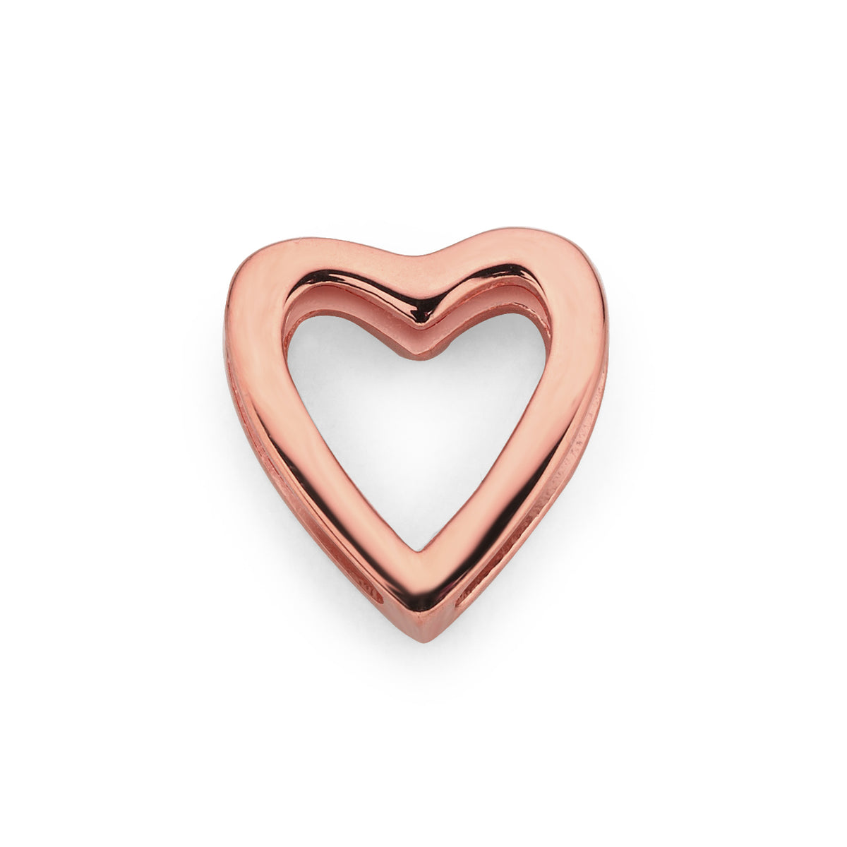 Mesh charm open heart rosé gold - Stainless steel