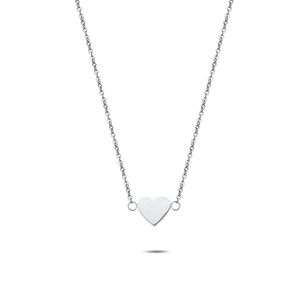 Heart necklace silver - Stainless steel