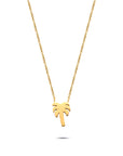 Palm tree necklace gold - Stainless steel