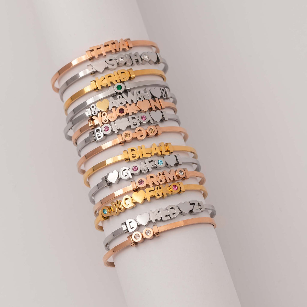Letter bangle - Tarnish free