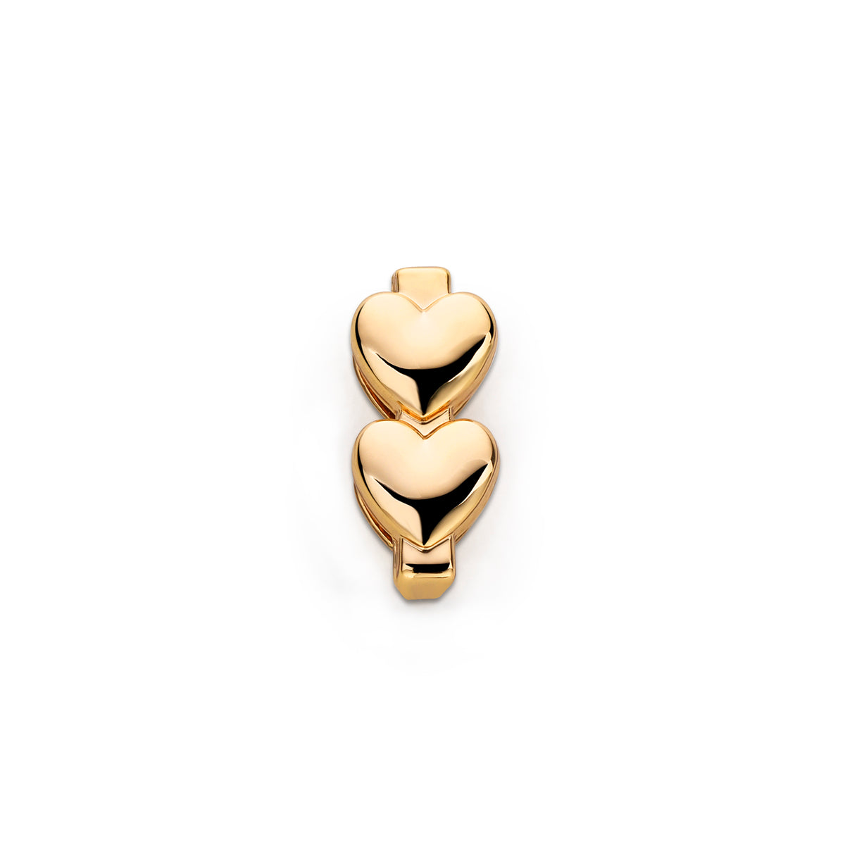 Mesh charm hearts gold - Stainless steel