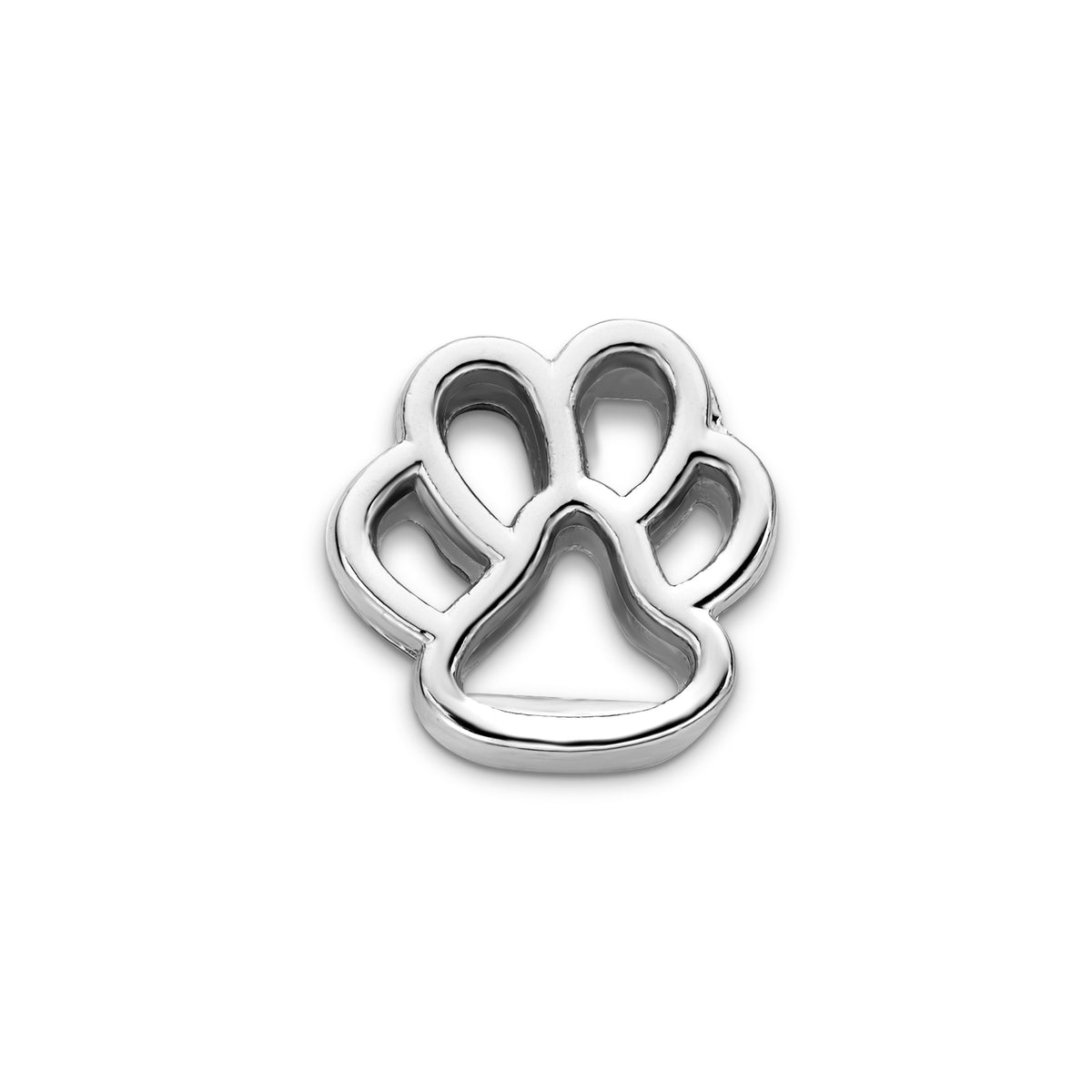 Mesh charm dog foot silver - Stainless steel