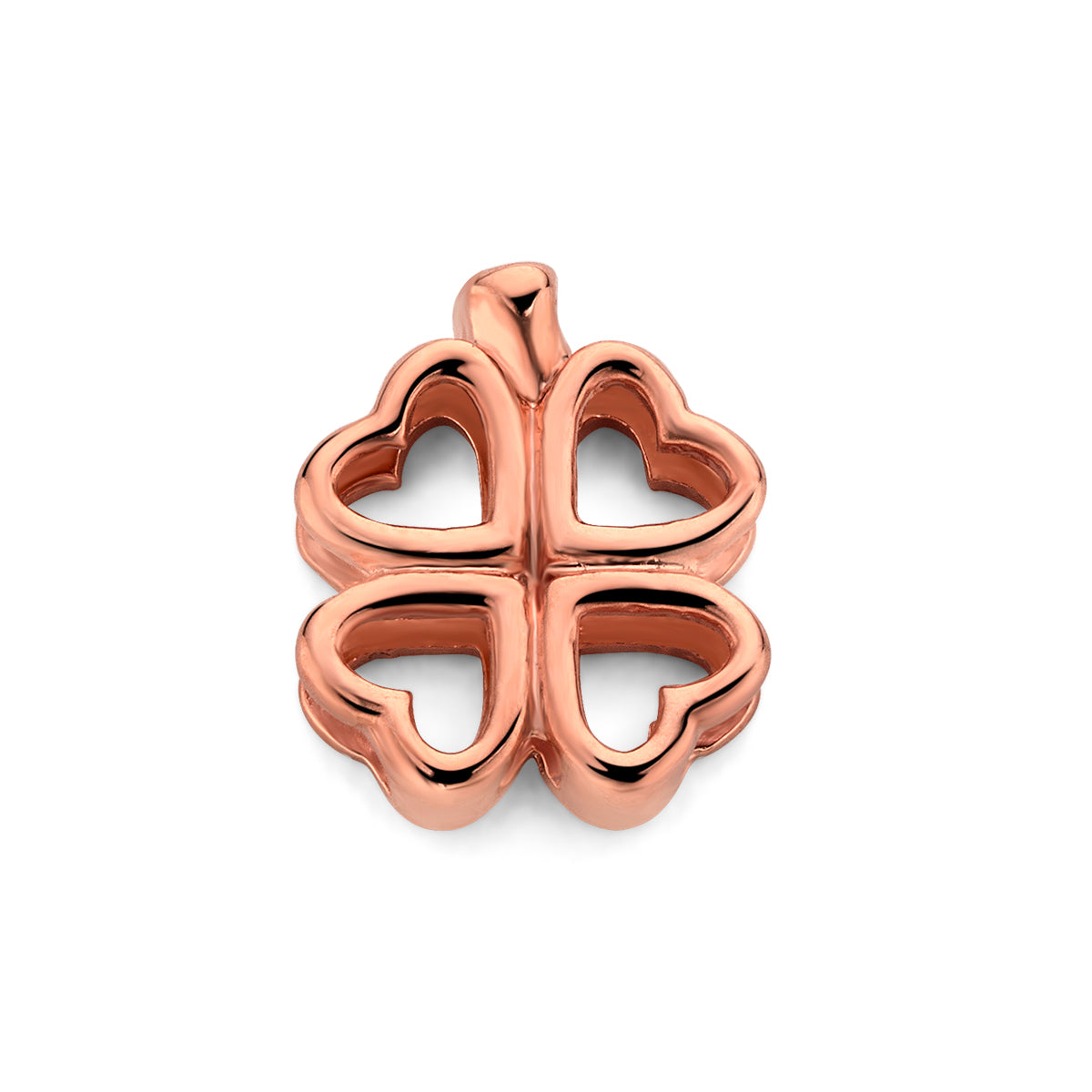 Mesh charm clover rosé gold - Stainless steel