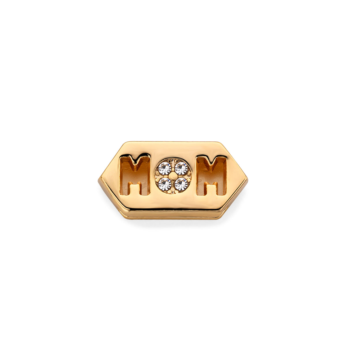 Mesh charm mom cube gold - Stainless steel