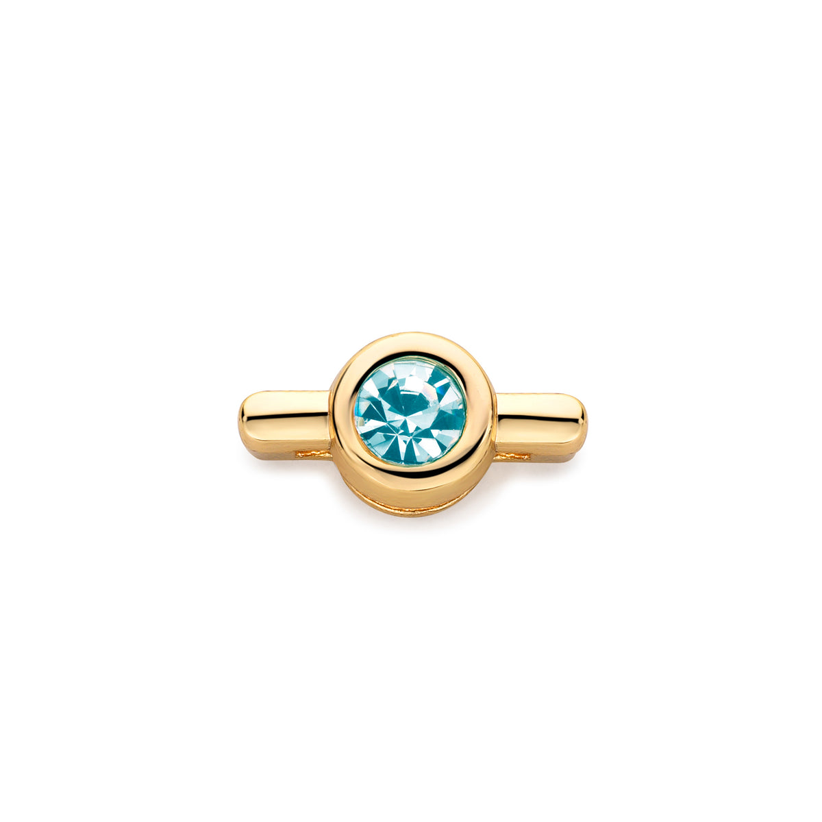 Mesh charm stone gold blue - Stainless steel