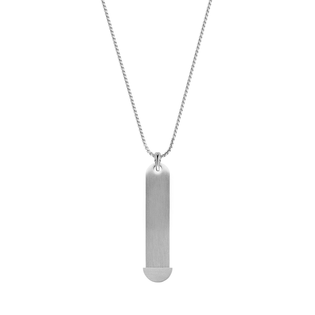Mesh charm necklace silver - Personalized