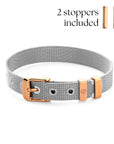 Mesh bracelet silver/rosé gold - Stainless steel