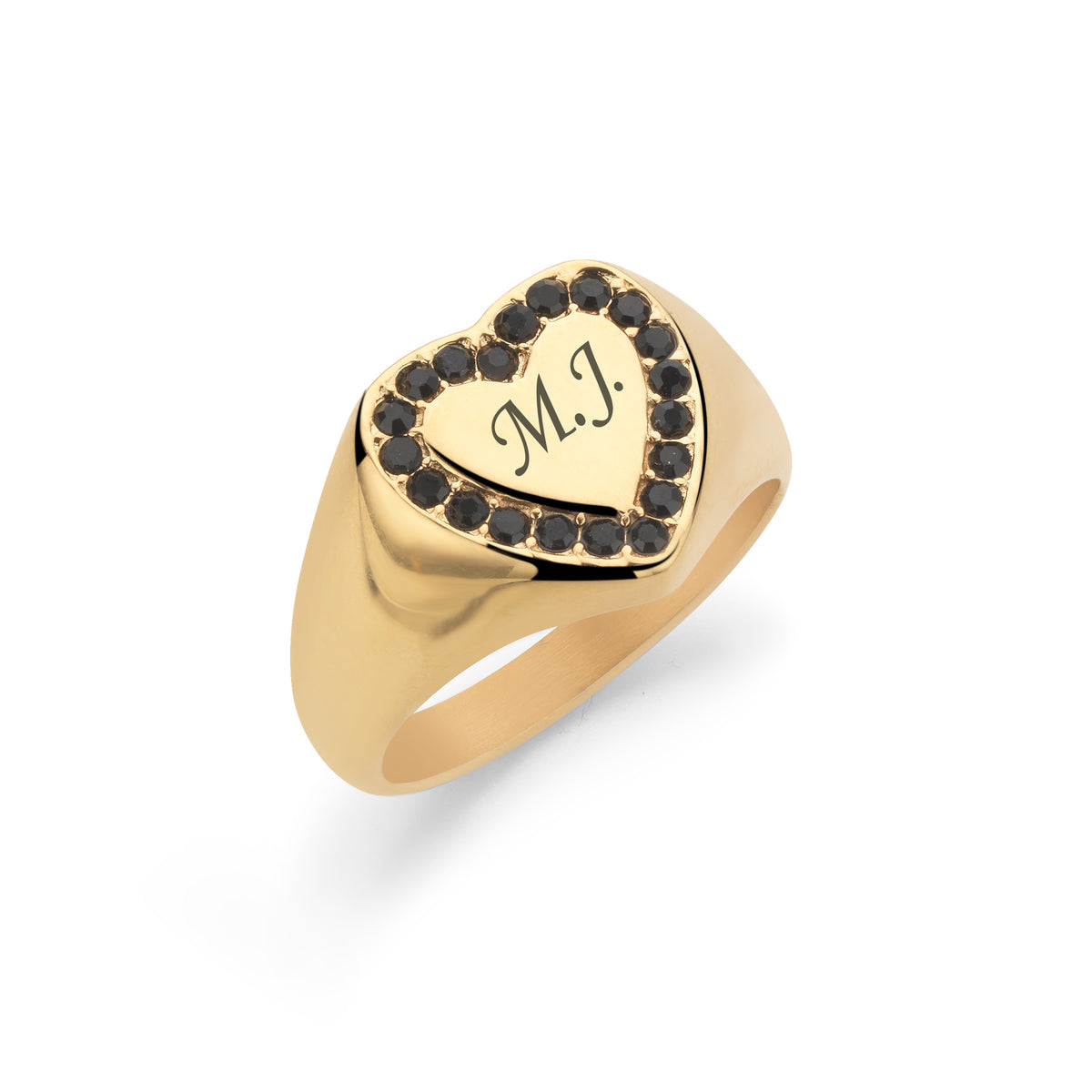 Noir heart gold - Personalized