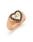 Noir heart rosé gold - Personalized