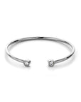Diamond bangle silver - Stainless steel