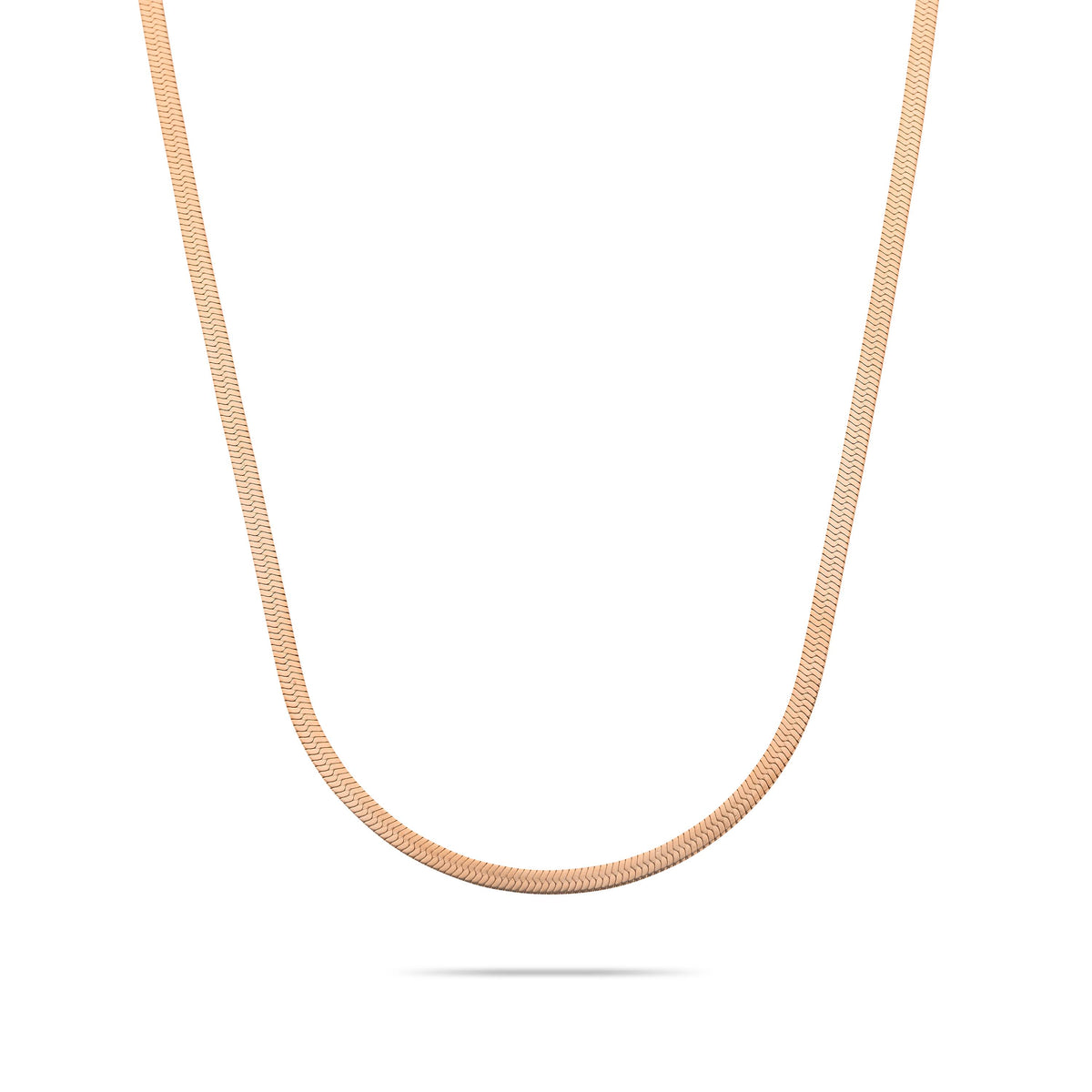 Snake necklace rosé gold - Stainless steel