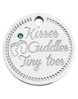 Coin babyfeet blue silver - Personalized