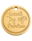 Coin palm tree gold - Stainless steel
