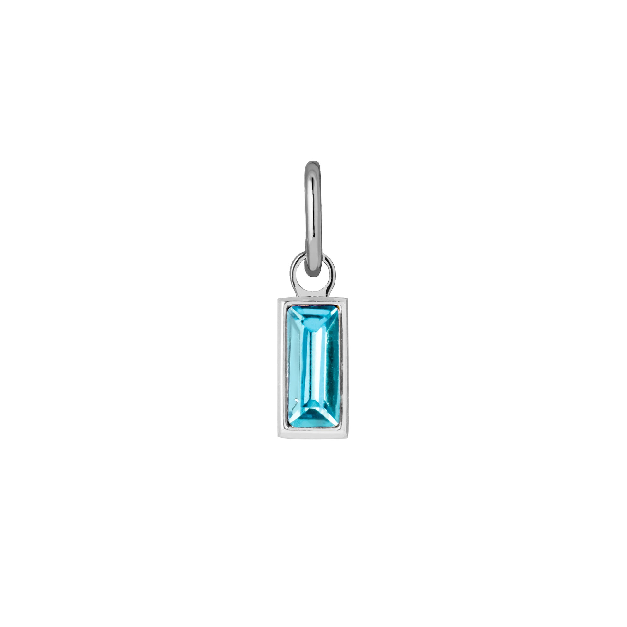 Aura charm birthstone silver