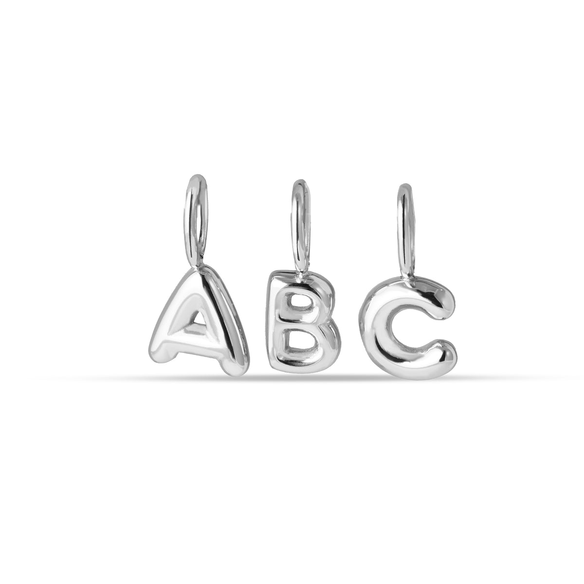 Aura charm letter silver - Personalized