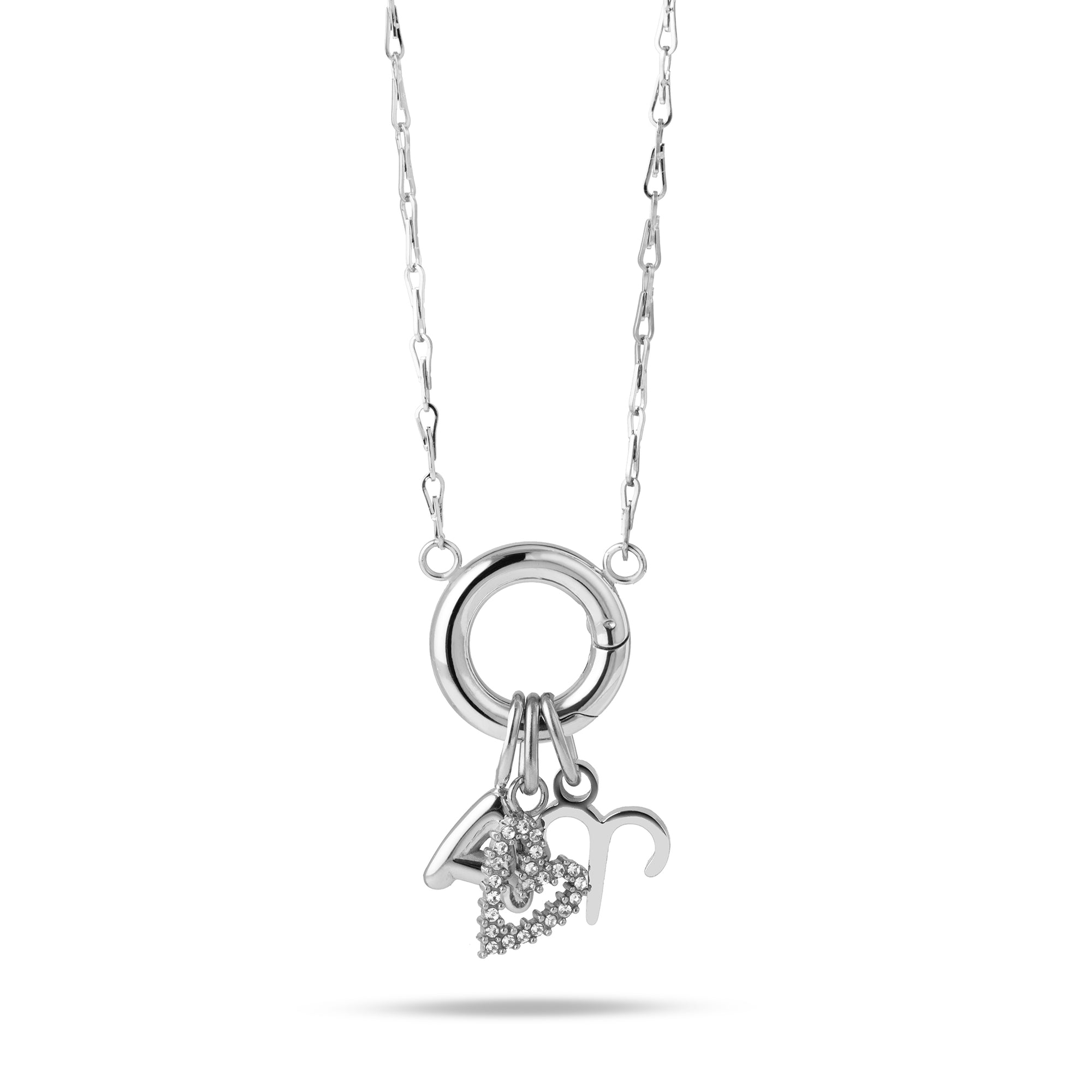 Aura charm snake silver