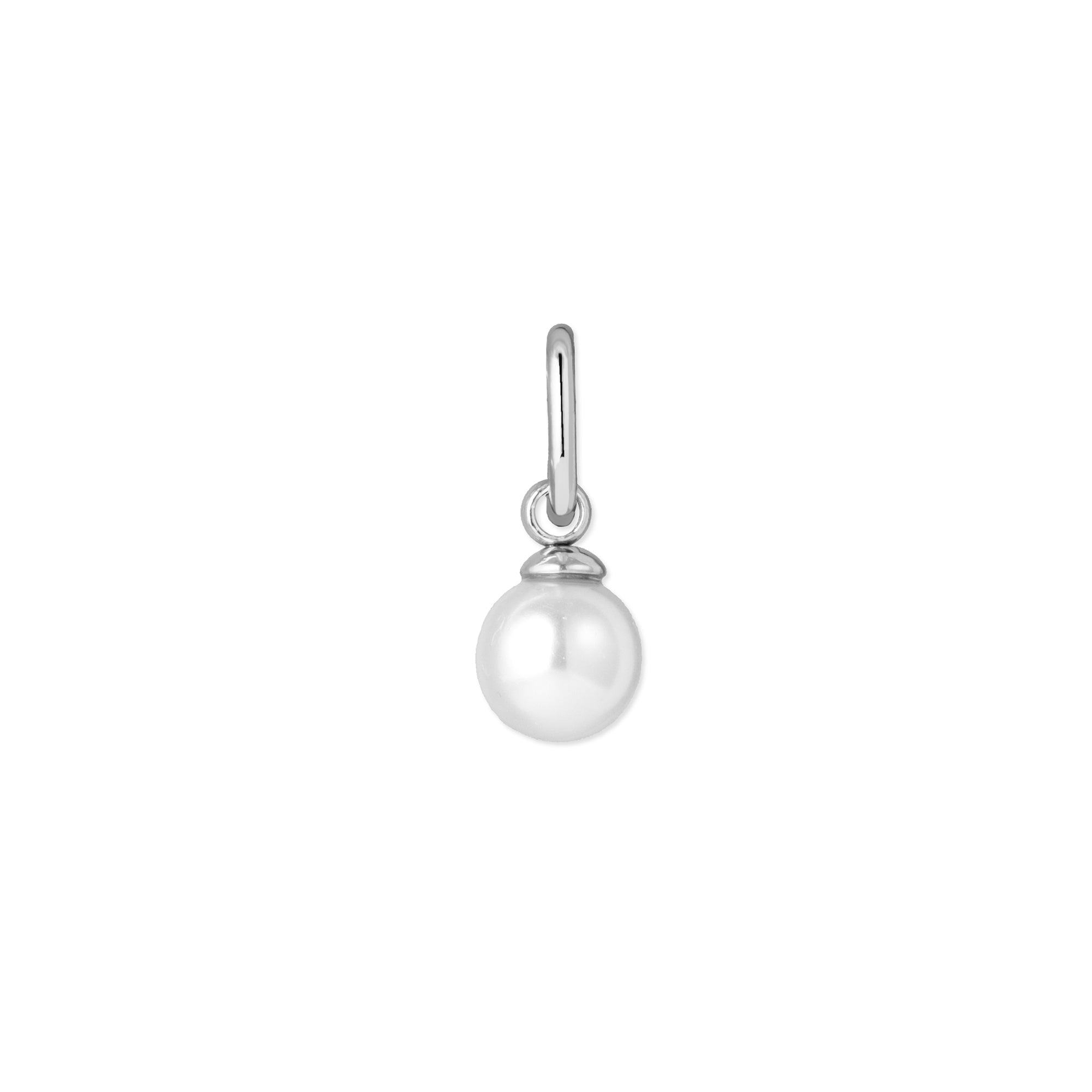 Aura charm pearl silver