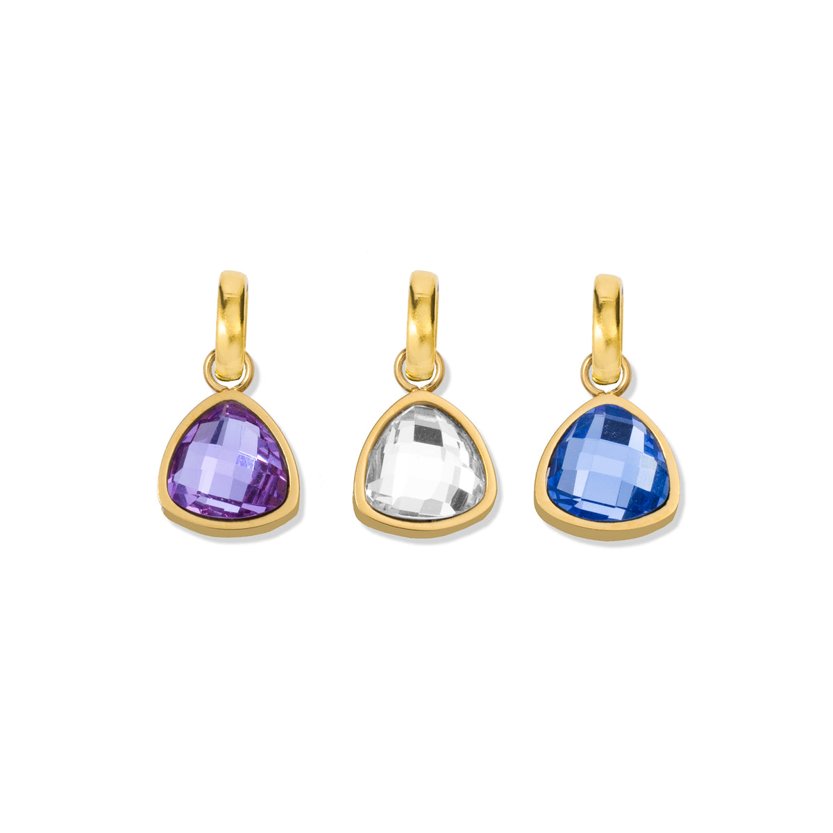 Birthstone charm gold - Stainless steel