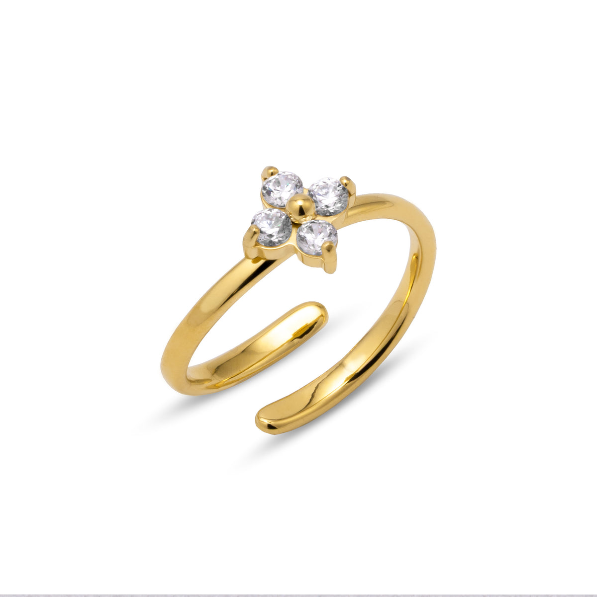 Mini blossom ring gold 18K - Stainless steel