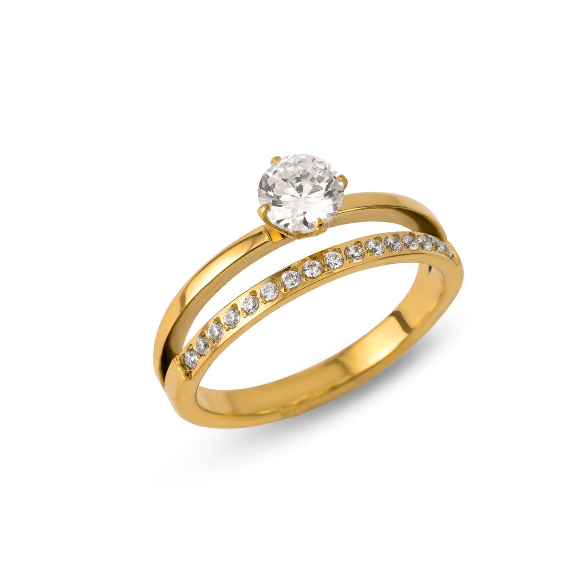 Double Layer Ring Gold - Stainless steel