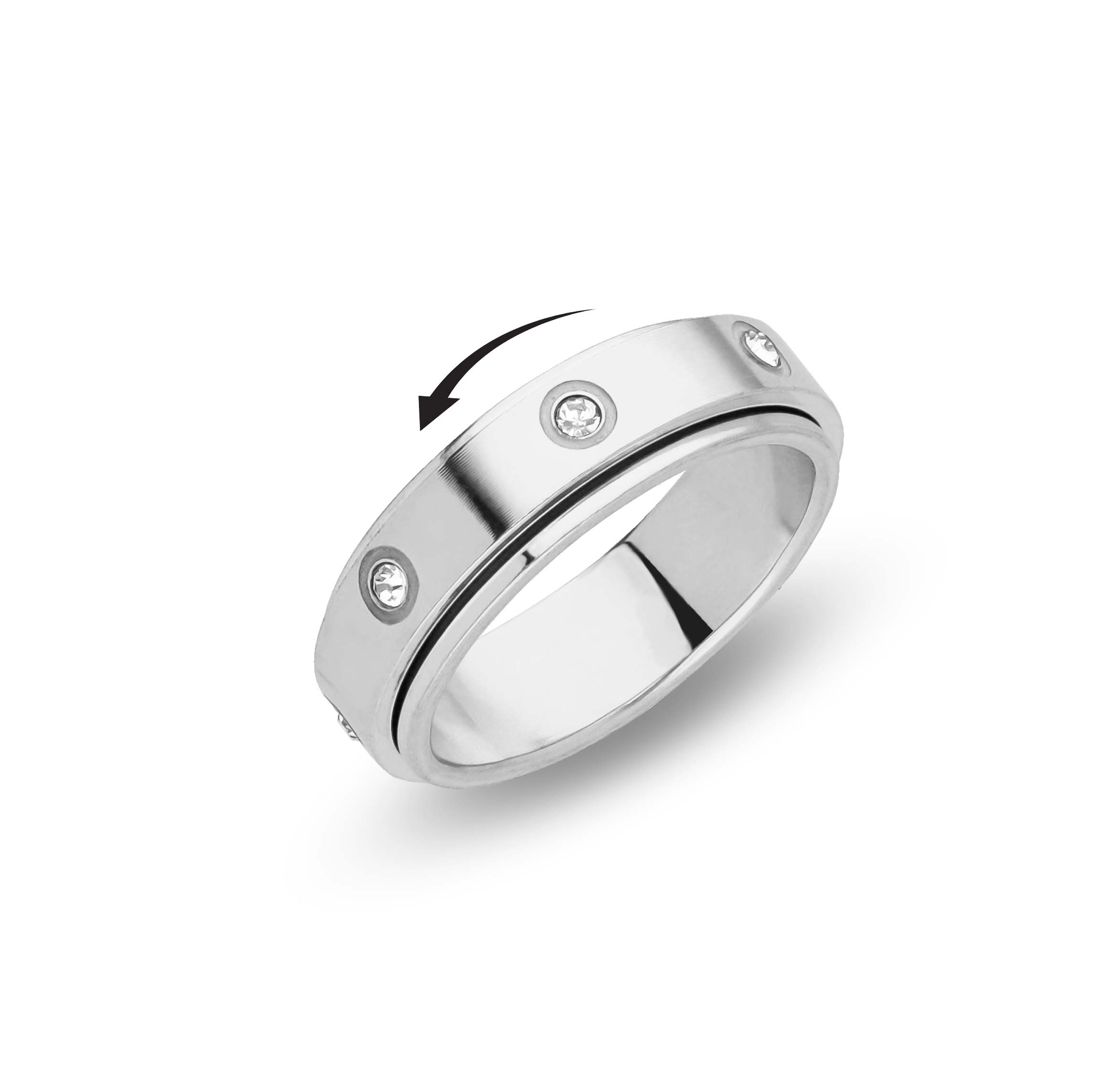 Fidget blend ring silver